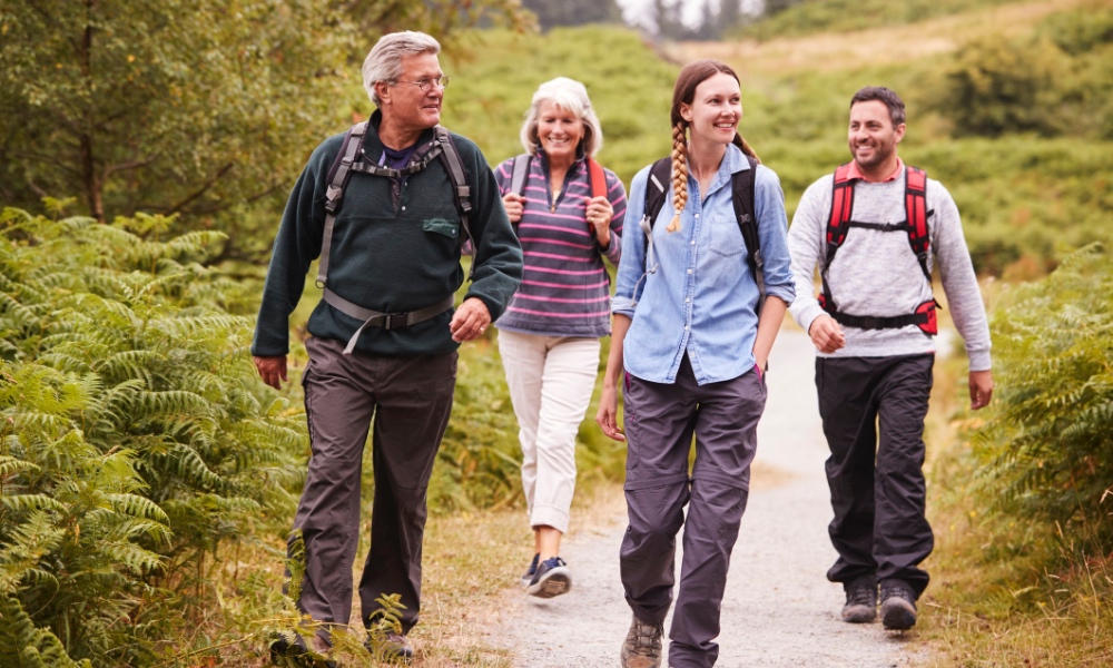 Group of people hiking