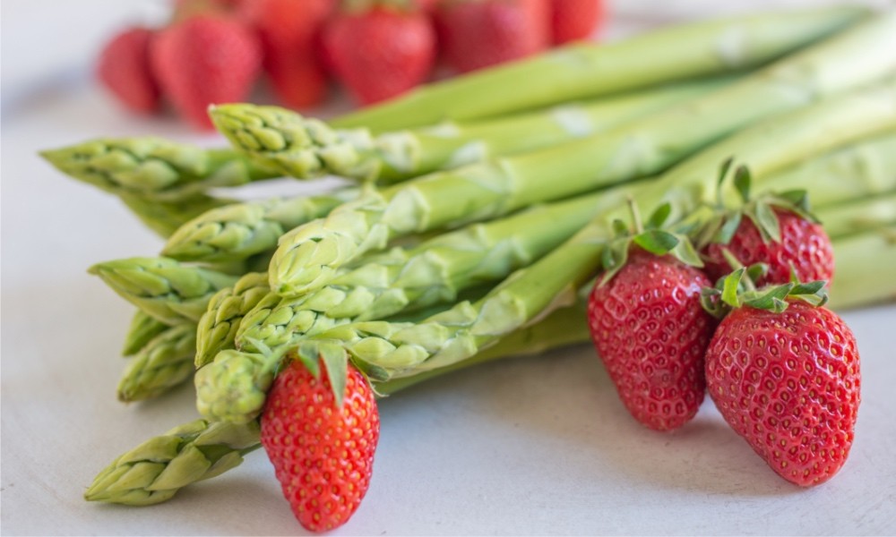 Celery and strawberries